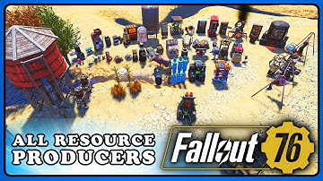 Fallout 76: All CAMP Resource Collectors, Producers, Collectrons, Generators Guide.