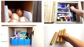 5 SIMPLE ORGANIZERS ON A BUDGET for home and kitchen. DIY. Ideas from cardboard (english subtitles)