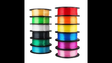MIKA3D 12 in 1 Bright Shine 3D Printer Silk PLA Filament Bundle, Most Popular Colors Pack, 1.75mm