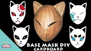 Demon Slayer Base Mask Tutorial Easy Fox Mask Diy