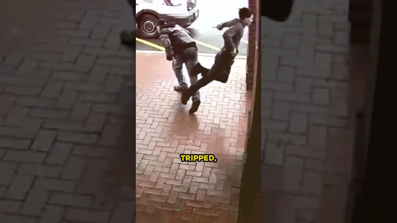 Man With Cane Trips Robber Fleeing Cops