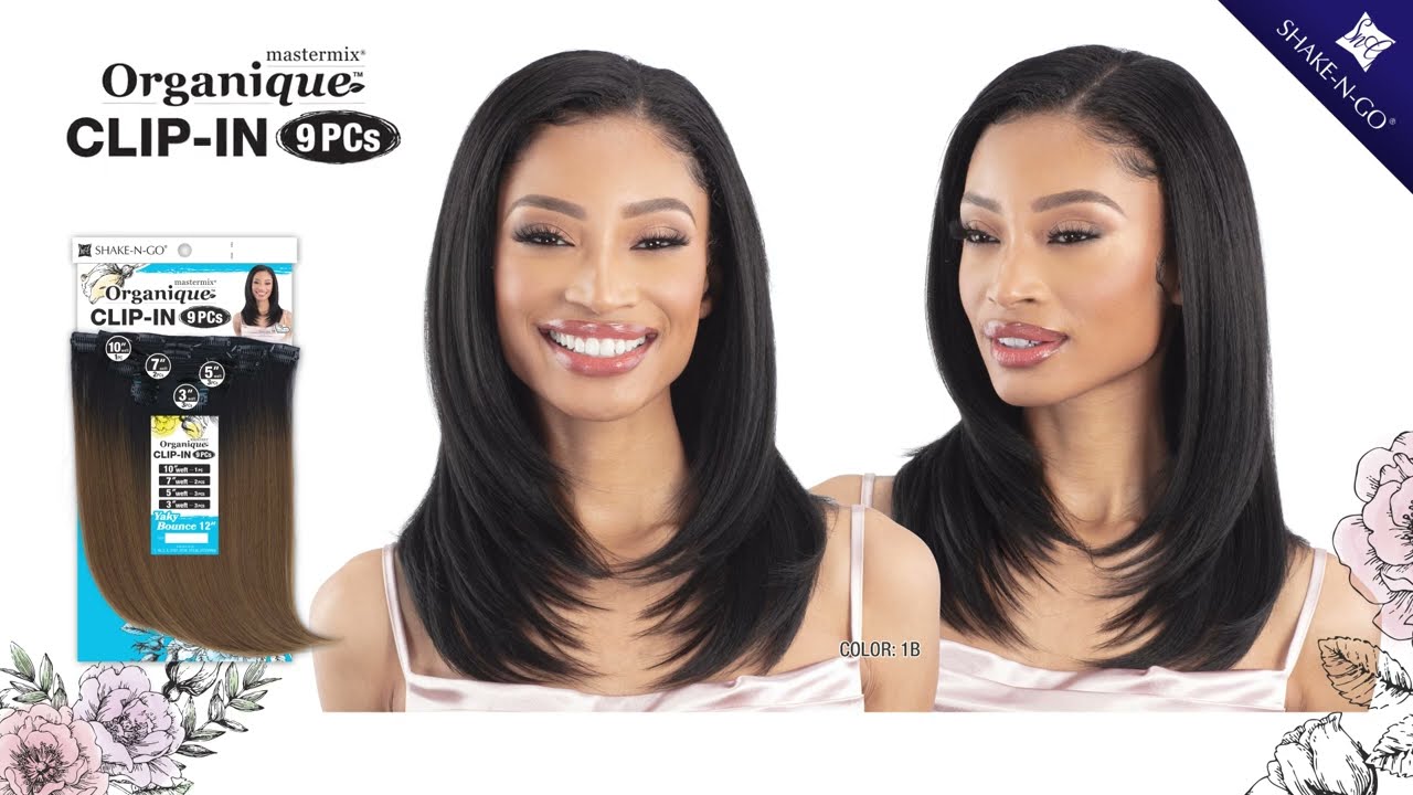 Shake-N-Go Organique MasterMix 9PCS Clip-In Hair Extensions - Yaky Bou