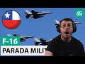 Italiano reacciona a Chile | El desfile aéreo de los aviones F-16