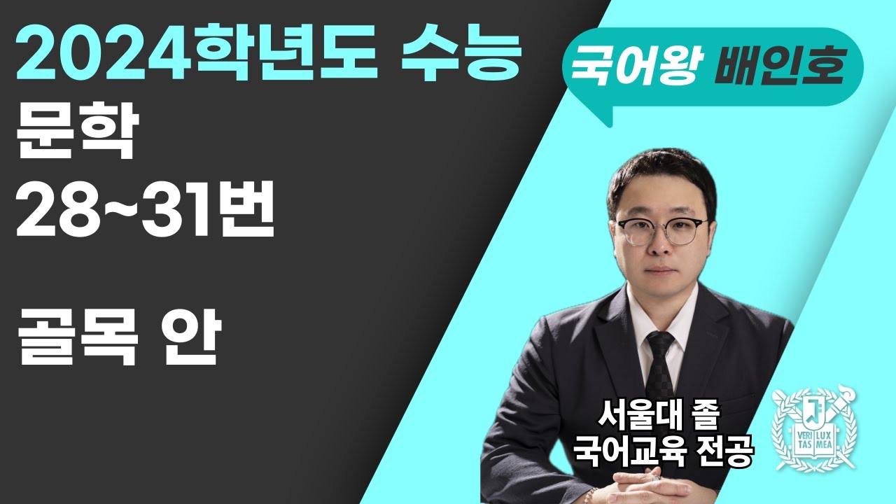 2024학년도 수능 28~31번 : 골목 안