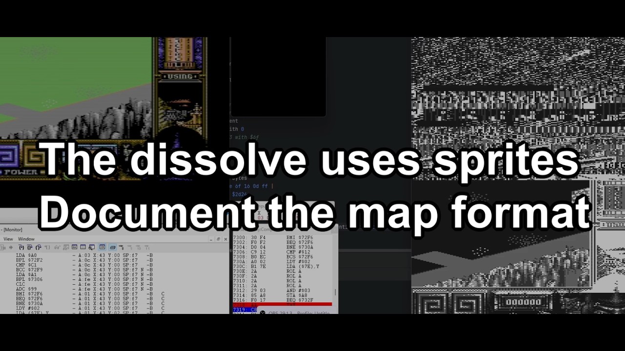 C64 Coding - Last Ninja 3 - Dissolve and Map Draw - Very technical
