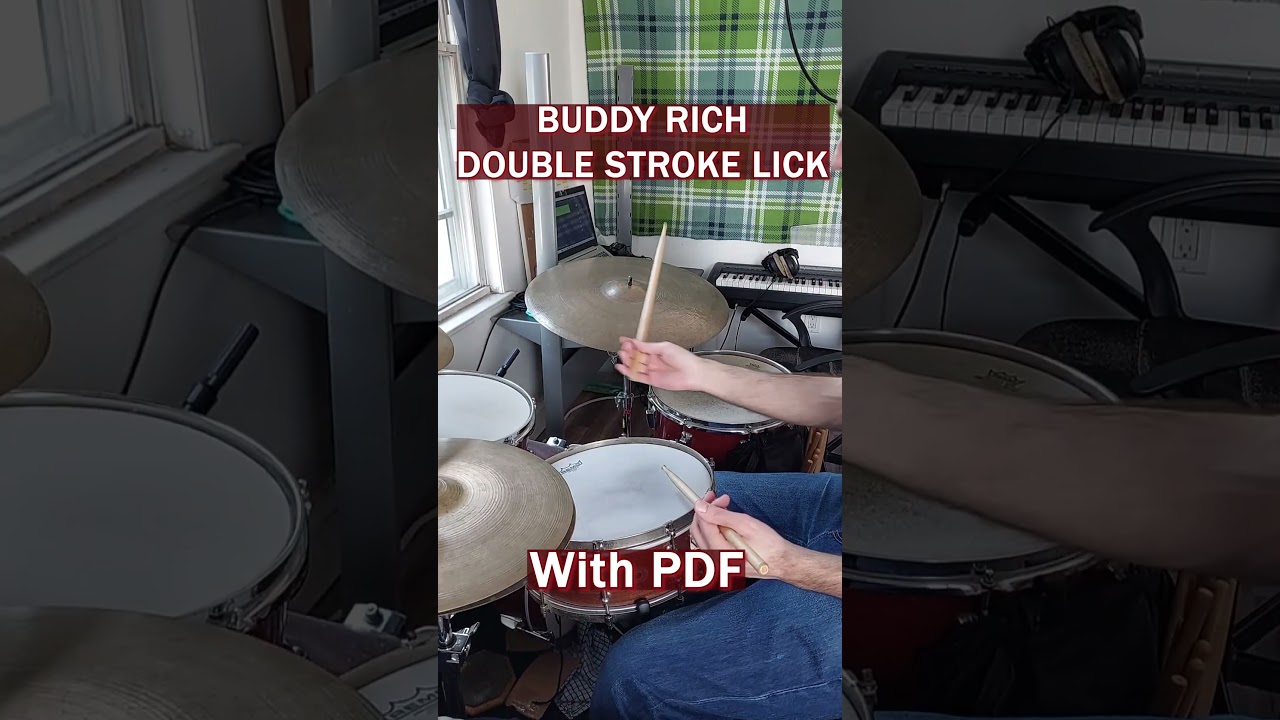Drum Lesson! Buddy Rich Double Stroke Lick! For PDF: Link in BIO!