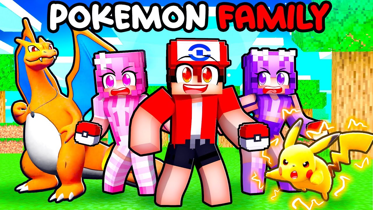 Having a POKEMON FAMILY in MINECRAFT!