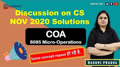 COA 8085 Microoperations Nov 2020 Past paper solution #ugcnet2021 | by Rashmi Prabha