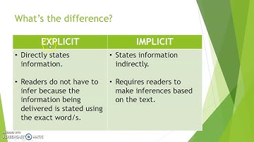 Explicit VS Implicit Statement