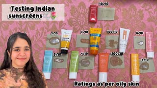 Testing 9 Indian sunscreens for oily, combination & dry skin🌷| #skincare #sunscreen | Blossom Kaur🫧🌷