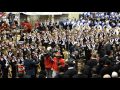 Ohio State Marching Band Team and Urban Meyer Enter the Skull Session plus Sloopy 11 7 2015