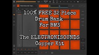 100% FREE 32 Piece Drum Bank For Beat Maker 3 from ELECTRONISOUNDS AUDIO