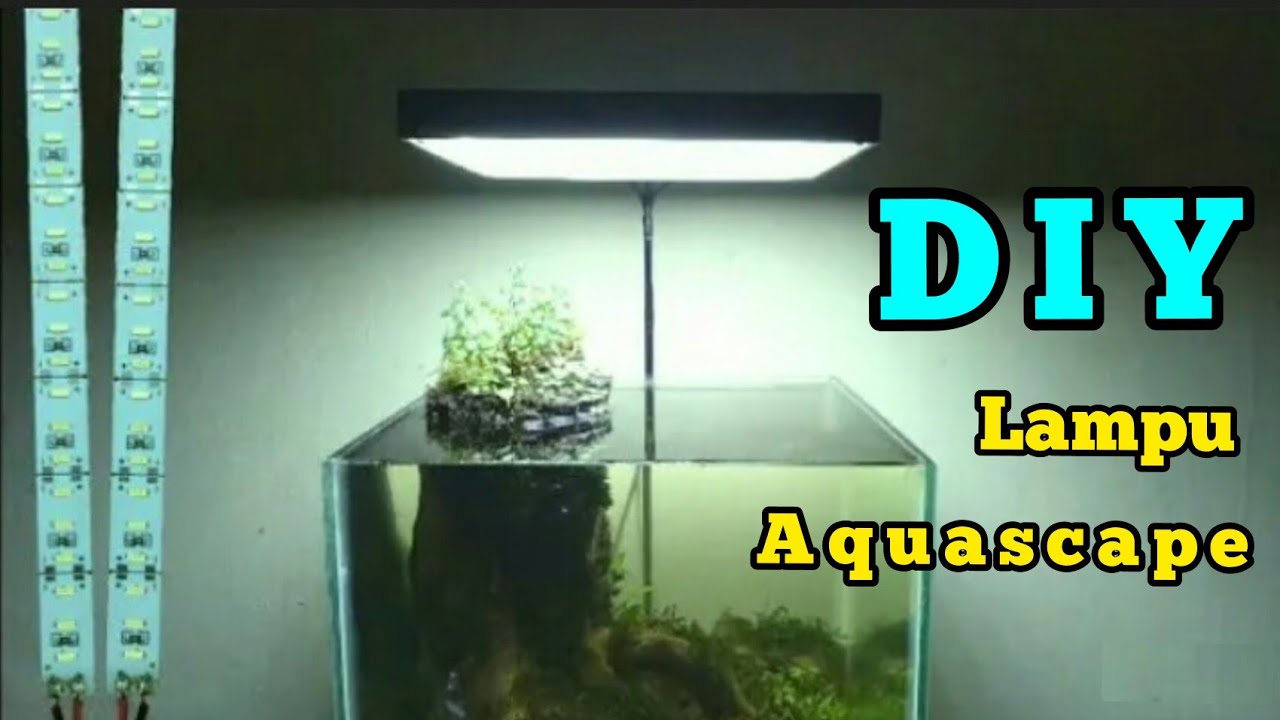 DIY cara membuat lampu aquascape/aquarium dengan lampu HARD LED STRIP