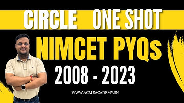 Circle | NIMCET PYQs 2008-2023 | One-Shot | Short-Tricks with Proper Concepts | #nimcet #cuet