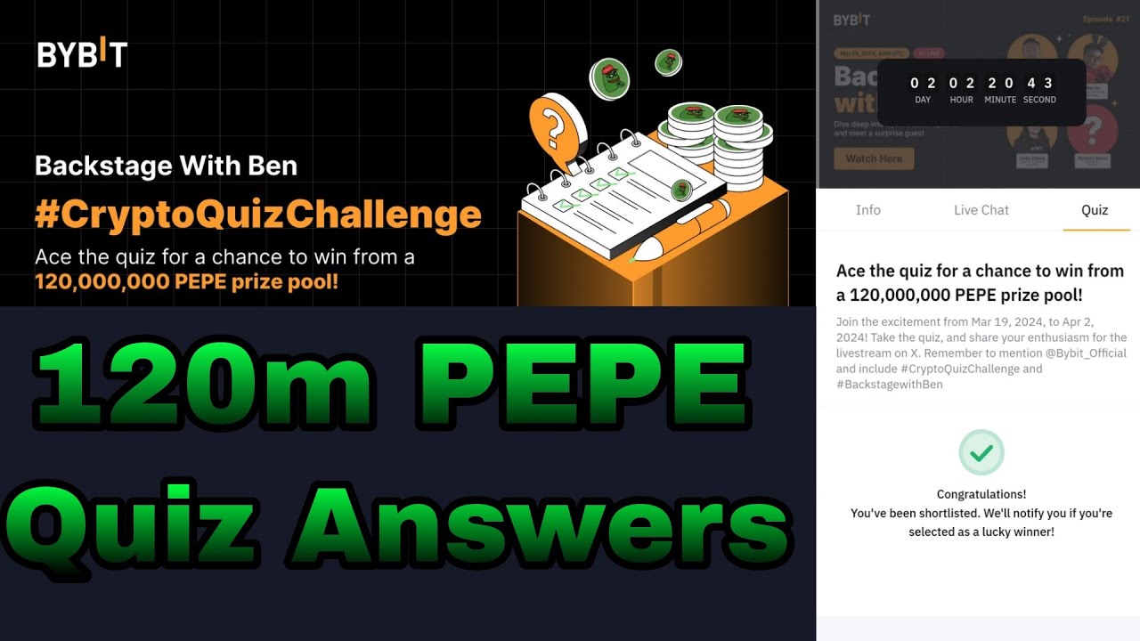 ByBit Quiz Answers | 120,000,000 PEPE Giveaway |  Earn Free Crypto