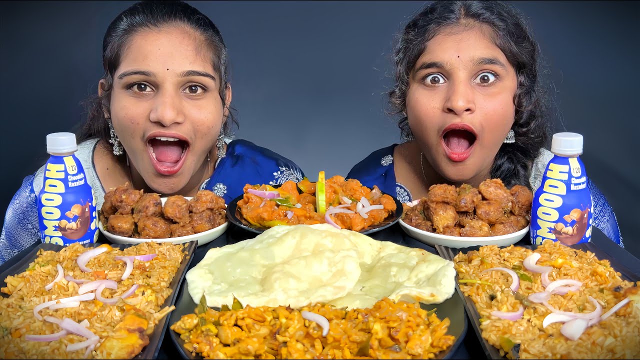 🔥 Epic Veg Manchurian, Chicken 65 & Egg Rice Eating Challenge with HILARIOUS Punishments! 🥳🍚🥳
