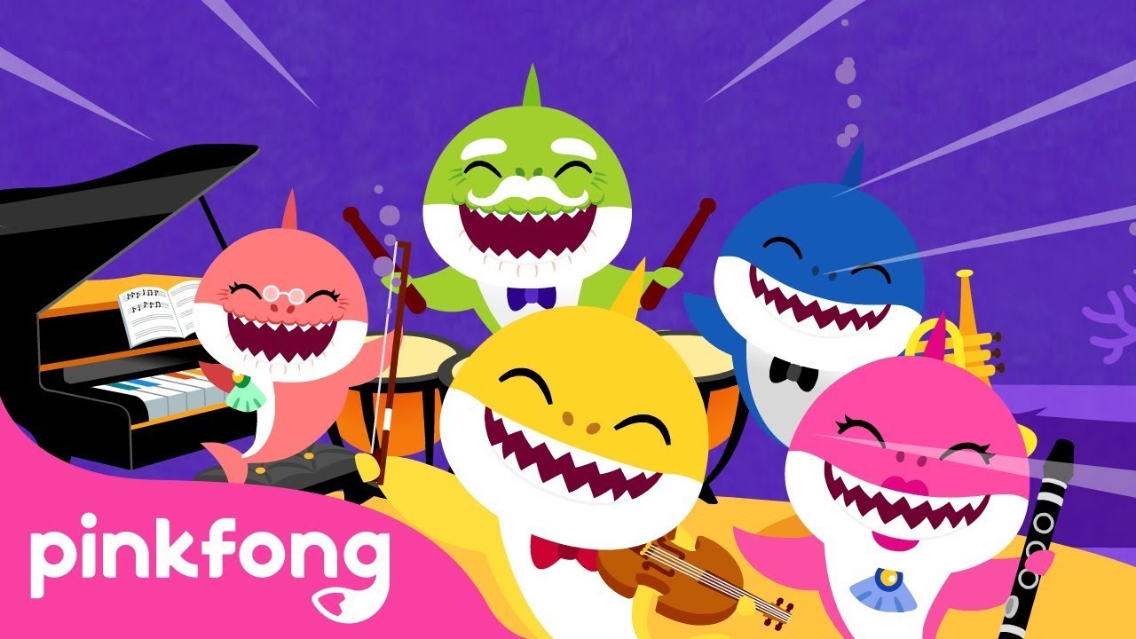 Concerto da Orquestra dos Tubarões | Cante junto com o Bebê Tubarão | Pinkfong Canções para Crianças