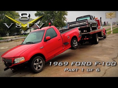 1969 Ford F100  2002 Ford Lightning Chassis Swap Supercharged 5.4 Part 1 of 6  V8 Speed & Resto Shop