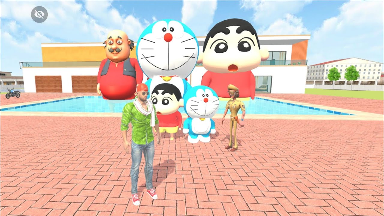 Jain Doraemon Motu ka statue 🤩 banaya Franklin ne 💥 Indian theft auto simulator 