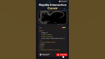 Reptile Interactive Cursor  in HTML/CSS/JS! #Shorts #viral #webstarinfotech #ytshortvideo