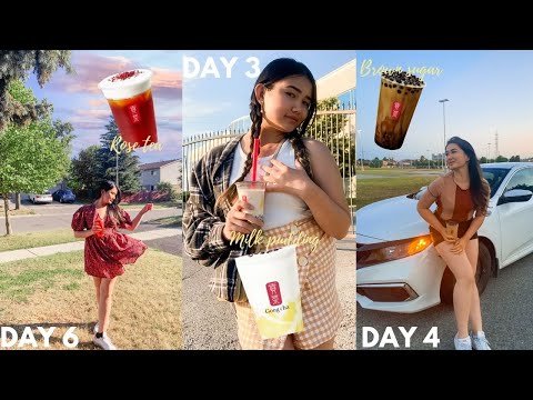 My bubble tea chooses my outfit for a week - plus a little vlog hehe