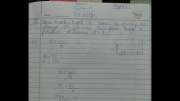 Electricity ll Numerical no.2 :- How mach work is done in moving a charge 2C across two point having