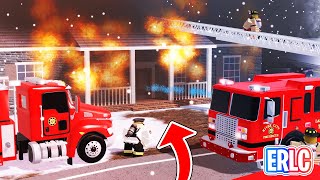 FAKE FIREFIGHTER BURNS DOWN ENEMIES HOUSE!  ERLC Roblox Liberty County