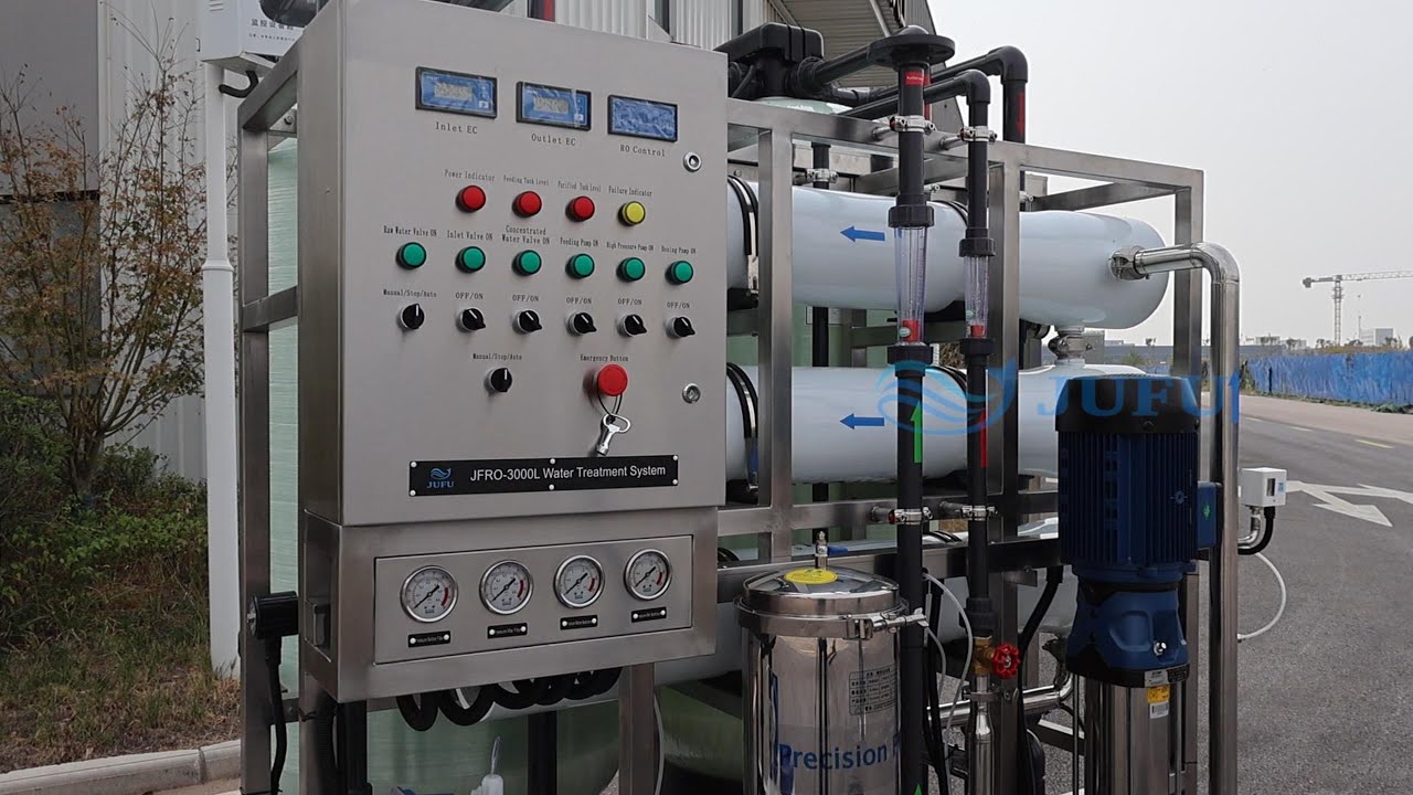 Commercial 3000LPH Reverse osmosis water treatment system - JUFU WATER ...