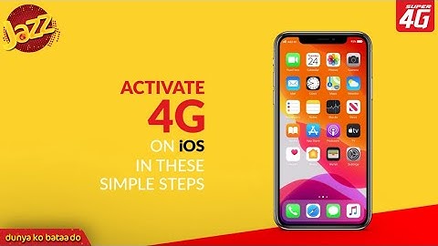 How to Activate 4G on iOS device