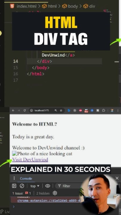 HTML Div Tag Basics Explained - YouTube