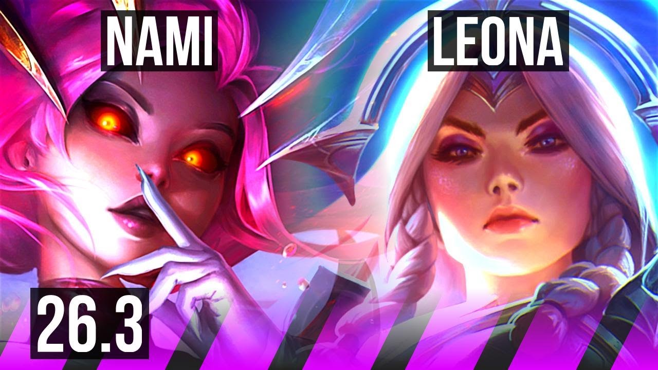 NAMI & Lucian vs LEONA & Varus (SUP) | 26K damage, Electrocute | EUW Master | 26.3