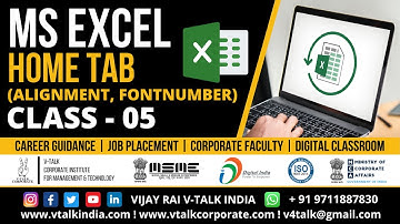 Cell Formatting Kya Hai ? | Cell Formatting In Hindi For Beginners Class-05 | V-TALK INSTITUTE