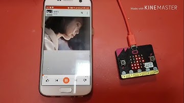 Micro:bit controls music player in smartphone & phone call