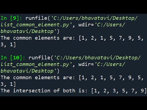 #7 Lists - III || List, Sets, Intersection method in Python Hindi Tutorial