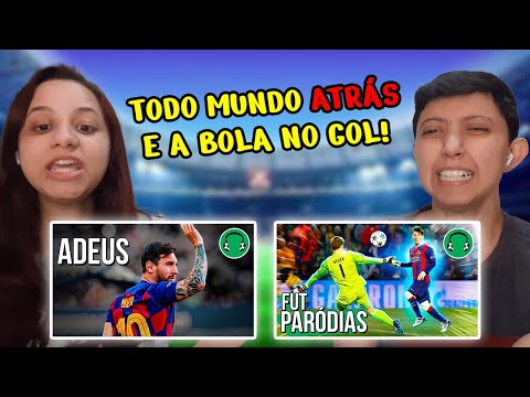 REACT FIM DE UMA ERA: MESSI DÁ ADEUS AO BARCELONA e MESSI: O REI DA CAVADA | FUTPARÓDIAS