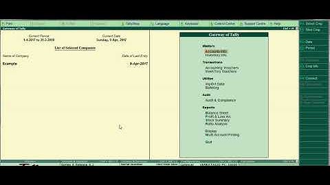 How to activate audit feature in Tally ERP 9 part-1