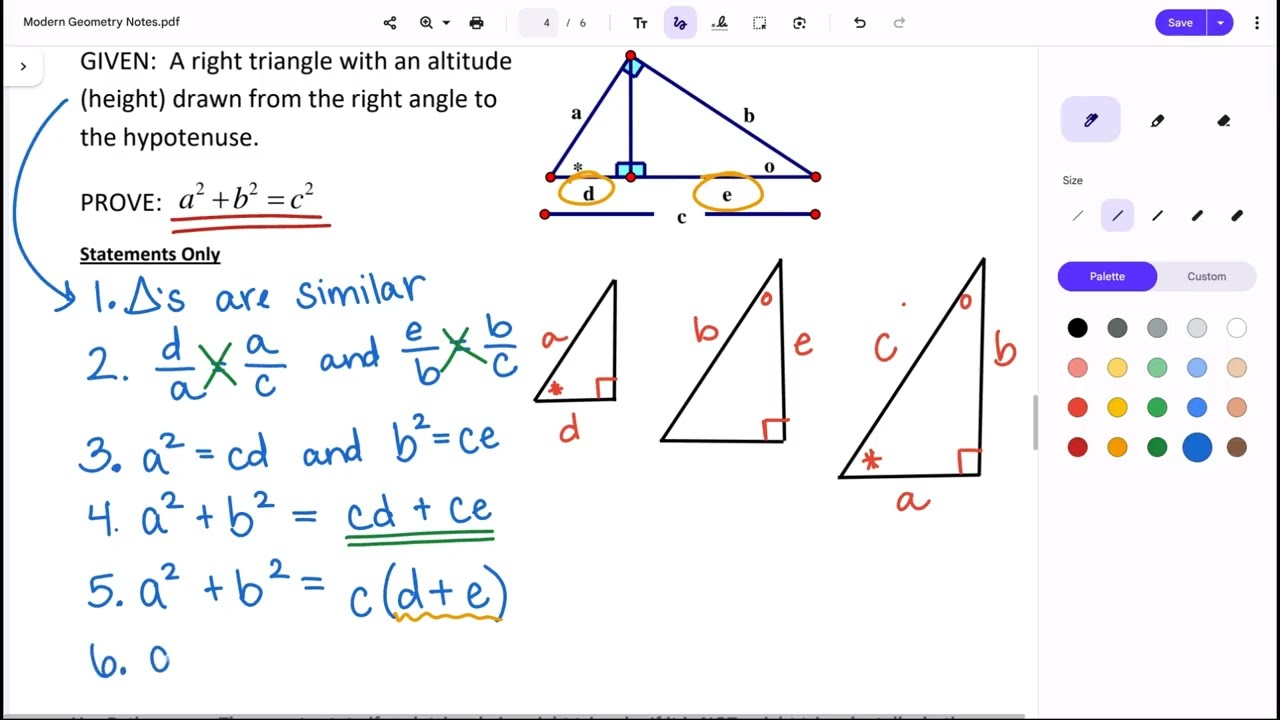 G.SRT.5 - Pythagorean Theorem Proof & Converse