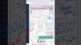 #UPSC-GSI-[GEOCHEMIST-MAINS=20/6/26]/ #HOW TO PREPARE FOR MAINS-20/6/26 /#GSI-PYQ-SOLUTION-2014-2025
