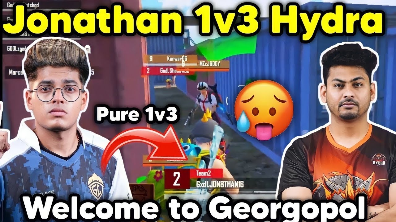 Jonathan Pure 1v3 Team Hydra 🔥 GodLike Welcome Team Hydra In Georgopol ...