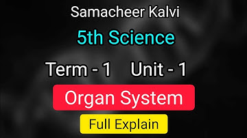 Organ System | Unit 1 | Term 1 | 5th Science | Full Explain | Samacheer kalvi | Learn The Science