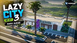 How to build a NUBANK BANK in Minecraft | LazyCity #07