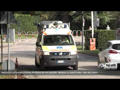 MOTOCICLISTA GRAVISSIMO RIVERSO IN VIA QUADRI, INDAGA LA QUESTURA  | 06/05/2023