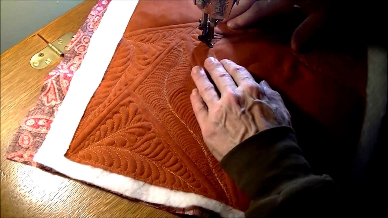 feather quilting YouTube