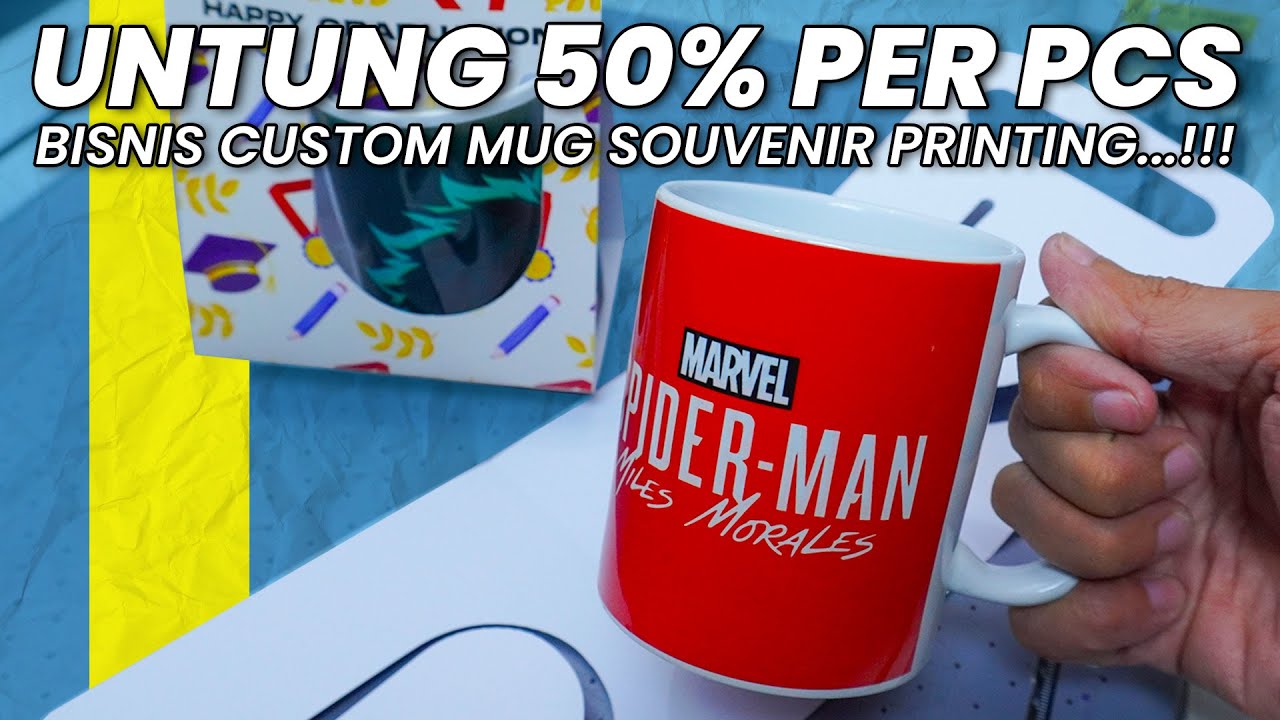 Untung 50% per pcs Bisnis Custom Mug Souvenir Printing