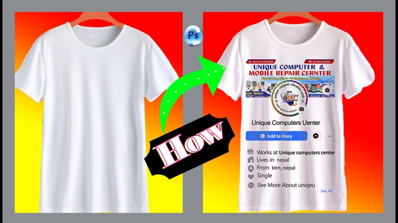 Download Facebook Profile Mockup On T-Shirt design in Photoshop Cs6 - YouTube