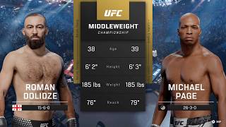 EA Sports UFC 6 Gameplay Roman Dolidze vs Michael Page