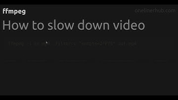 How to slow down video #ffmpeg