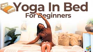 8 Min BED Yoga for Beginners | Easy Full Body Stretch | Black Woman Yoga Instructor