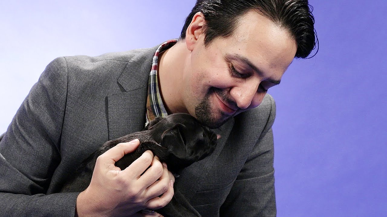 Lin-Manuel Miranda Plays With Puppies While Answering Fan Questions