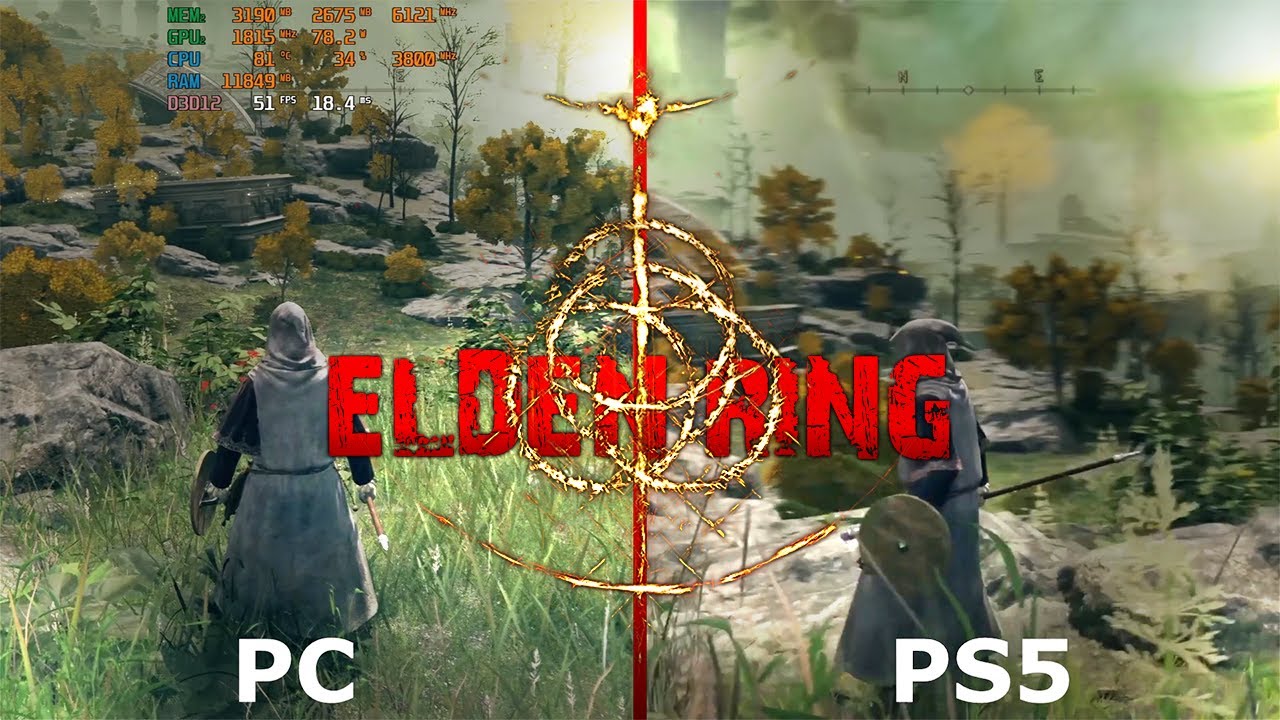 ELDEN RING PS5 VS PC Gameplay Comparison, RTX 3070 LAPTOP GPU